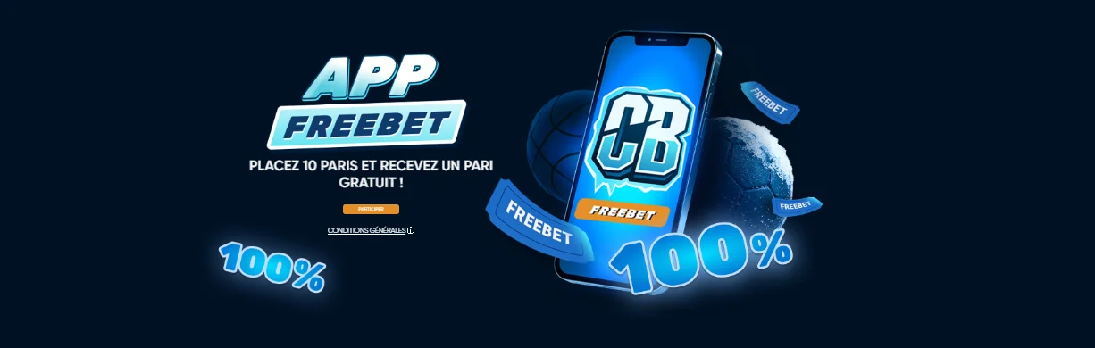 Promotion App Freebet de l'application mobile Coldbet